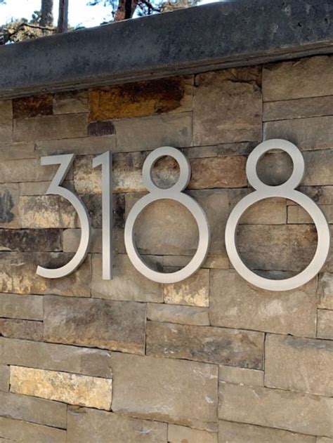 stylish metal house numbers|contemporary with oversized house numbers.